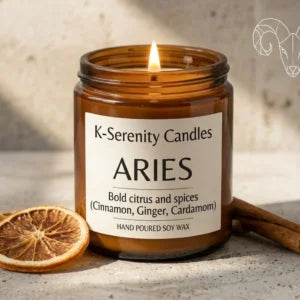 Aries Bold Energy Fragrance Soy Candle