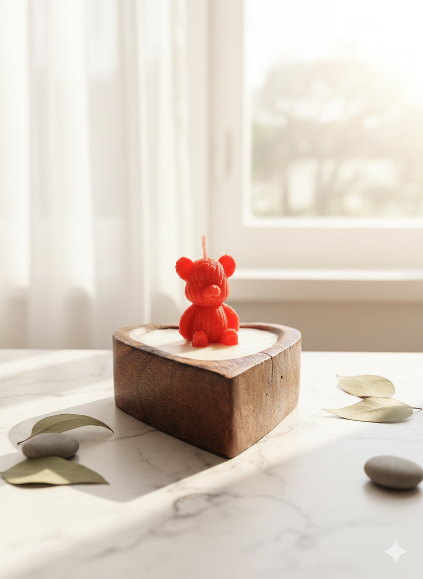 Heart Wood Urli Teddy Scented Soy Candle