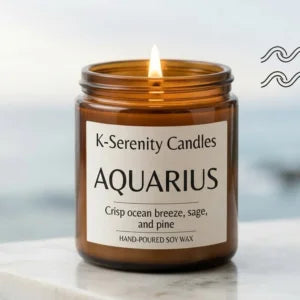 Aquarius Ocean Breeze & Sage Fragrance Soy Candle