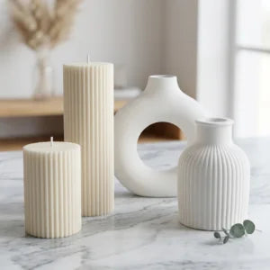 Gift Combo: Candles & Concrete Planters