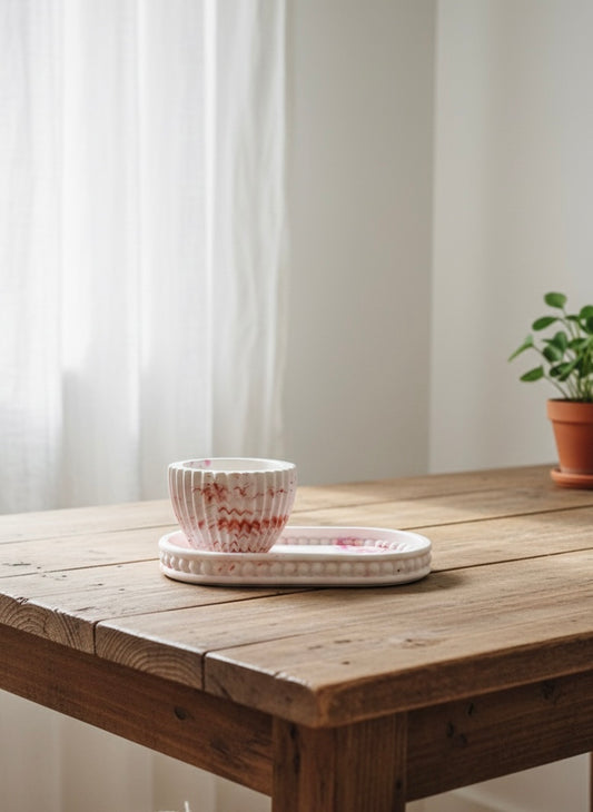 Handmade Concrete Jar & Plate