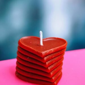 Heart Soy Scented(Dark Red Rose) Candle | Home Decor