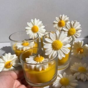 Sunflower Theme Glass Soy Scented Candle