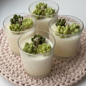 Premium Hand Poured Glass Soy Scented(Tea Tree) Candle