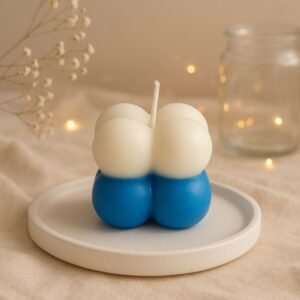 Mini Bubble Cube Scented(Vanilla) Soy Candle -Pack of 4