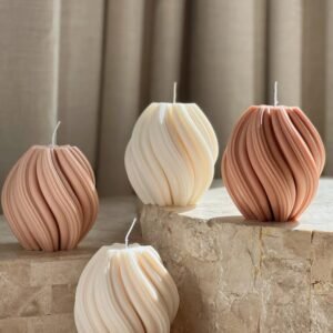 Luxury Hand Poured Spiral Scented Soy Candle