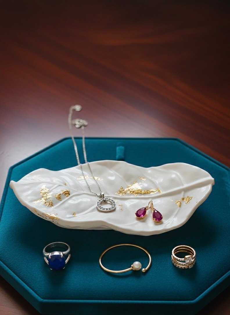 Concrete Leaf Plate | Home Decor | Gifting | Jwellery - Image 2