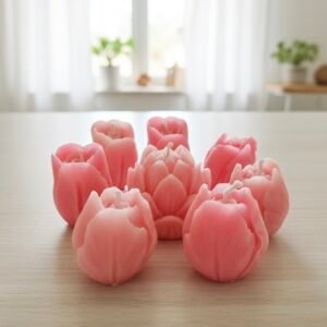 Hand Poured Tulip Scented Candle - Pack of 8