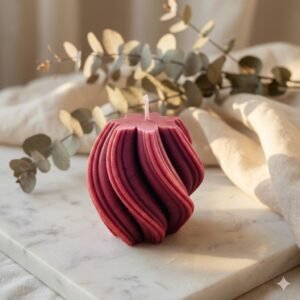 Spiral Pillar Wax Scented Candle