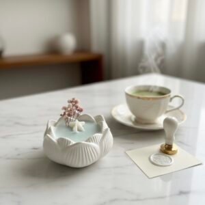 Concrete Lotus Soy Scented Candle