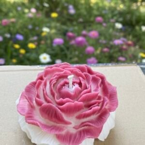 Rose Scented Soy Candle Pack of 1( Dark Red Rose Fragrance)