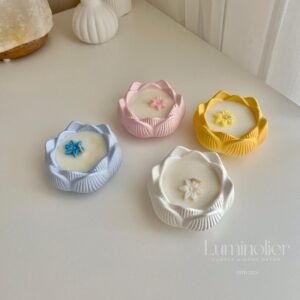 Concrete Lotus Hand Poured Scented Soy Candle