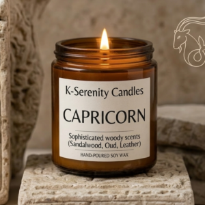 Capricorn Sophisticated Woody Scents Soy Candle